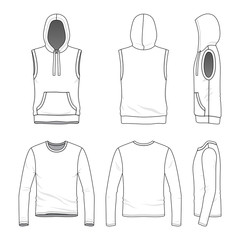 Sleeveless hoody and tee