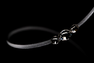 luxury sanded glass with crystals