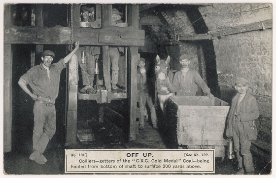 Clay Cross Miners - Shaft. Date: circa 1910