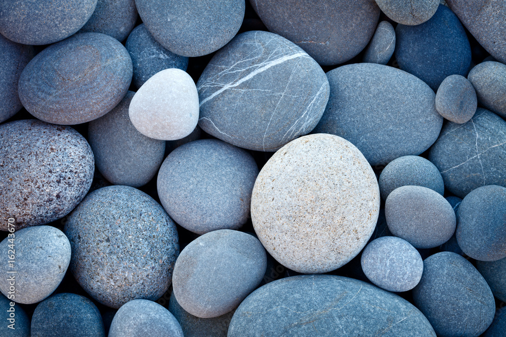 Poster abstract smooth round pebbles sea texture background