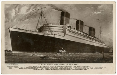 Queen Mary' Ocean Liner . Date: 1936