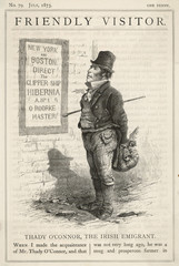 Plakat Contemplating Emigration. Date: 1873