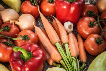 Vegetable fitness concept background.