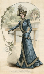 Bolero Dress 1899. Date: 1899 - obrazy, fototapety, plakaty
