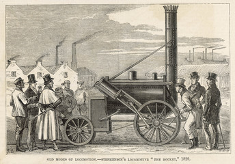 Stephenson's Rocket. Date: 1829