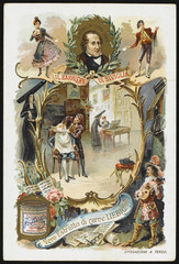 Fototapeta premium Rossini: scenes from his opera 'The Barber of Seville'.