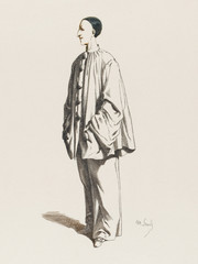Commedia Dell'arte - Pierrot. Date: 1846 - obrazy, fototapety, plakaty