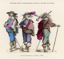 Costume - Men 17th Century. Date: 1615 - 1630