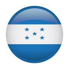 Isolated flag of Honduras on a button, Vector illustration