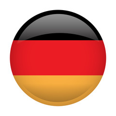 Isolated flag of Germany on a button, Vector illustration