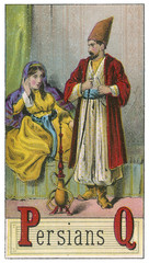 Persian couple. Date: 1886