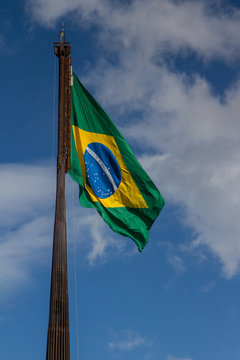 Brasilia in Green and Yellow Colors/Brasilia, DF - Brazil/Jul 6th, 2014, World Cup Decoration