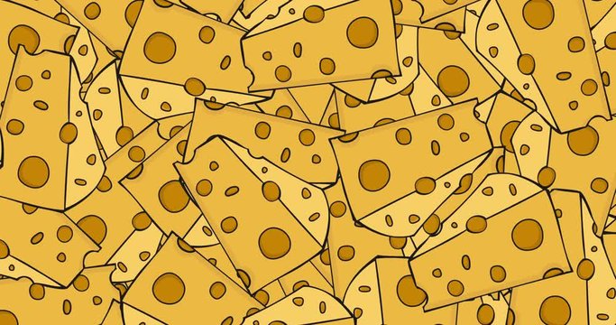 animation - modern motion rotation cheese background.