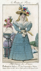 Fototapeta na wymiar Costume - Women - 1826. Date: circa 1826