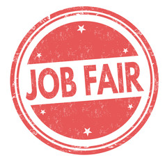 Job fair sign or stamp