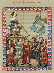 Obraz na płótnie Canvas Heinrich Frauenlob German poet. Date: between 1250/1260 - 1318