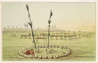 Racial - Mandan Cemetery. Date: circa 1830