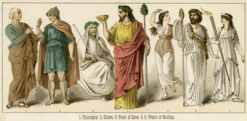 Ancient Greek Costume. Date: ANCIENT GREECE