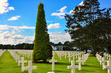 Cementerio de los Estados Unidos en Normandía, Francia, Segunda Guerra Mundial