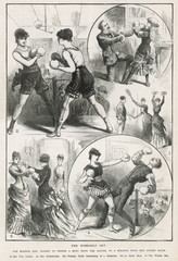 Boxing for Ladies 1886. Date: 1886
