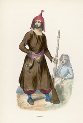 Iran - Kurds circa 1840. Date: circa 1840