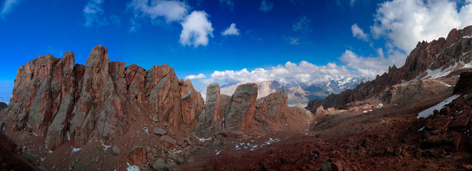 Panorama of Schalbus-Dag mountain at Dagestan, Caucasus Russia