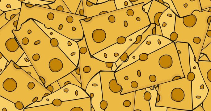animation - modern motion rotation cheese background.