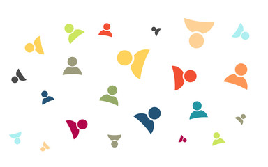 Viele bunte Personen