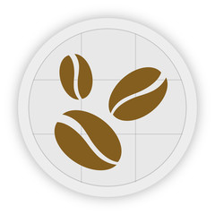 Icon Schaltfläche - Kaffeebohnen