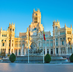 Fototapeta premium Cybele's Square at sunset. Madrid