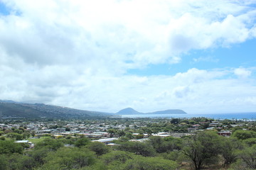 ハワイ　ダイヤモンドヘッドからの風景