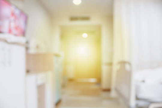 Abstract hospital room interior blur background