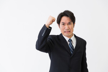 ミドル男性　ビジネス　怒る