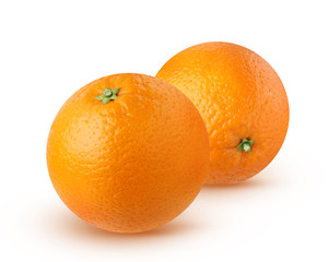 Oranges isolated on a white background.