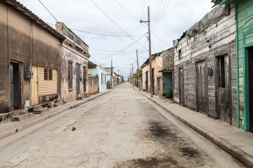 Fototapeta na wymiar Street in Gibara village, Cuba