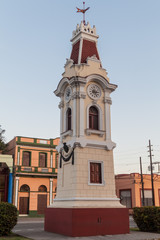 Fototapeta na wymiar Clock tower in Santiago de Cuba, Cuba