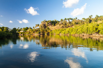 Mouth of Rio Miel river near Baracoa, Cuba