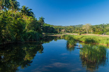 Fototapeta na wymiar Macaganui river near Baracoa, Cuba