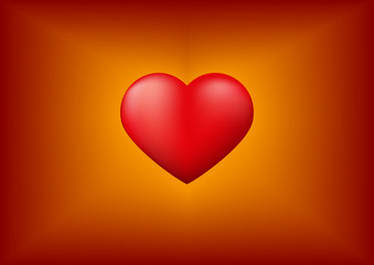 Red heart with Valentine's day background