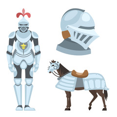 Heraldic royal crest medieval knight elements vintage king symbol heraldry brave hero vector illustration