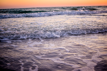 Waves at Sunset