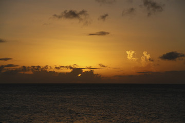Sonnenuntergang in der Karibik