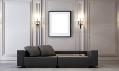 Interior design of luxury living room and lounge sofa 