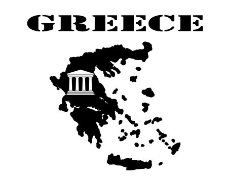 Symbol of  Greece and maps