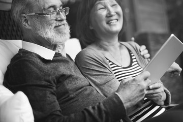 Couple Adult Happiness Laughing Holiday Concept