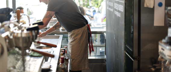 Coffee Shop Bar Counter Cafe Restaurant Relaxation Concept