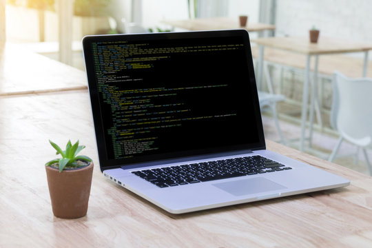 Developer Team Working Laptop Computer Mobile Application Softwareand Web Design Online Technology Content script to display