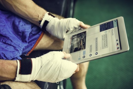 Boxer Training Learning Education Digital Tablet Concept - Powered by Adobe