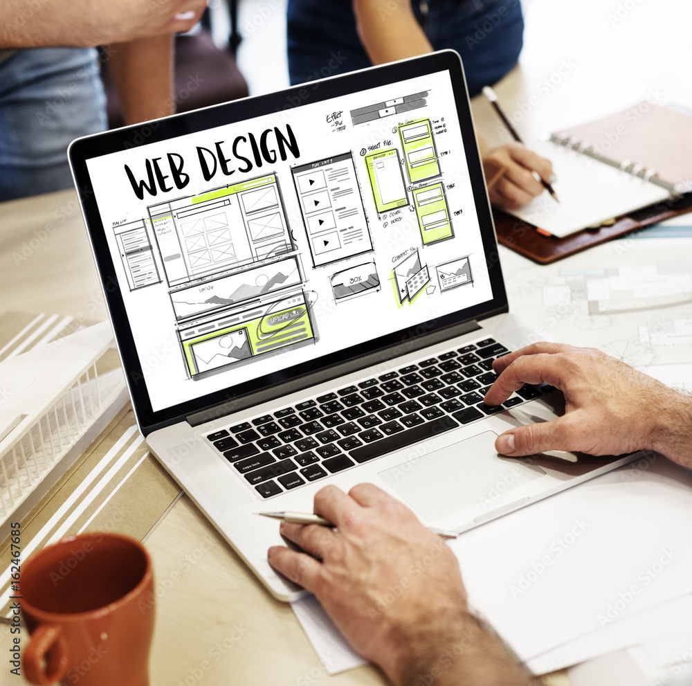Wall mural web design layout internet template