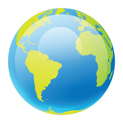 Vector globe graphic sign